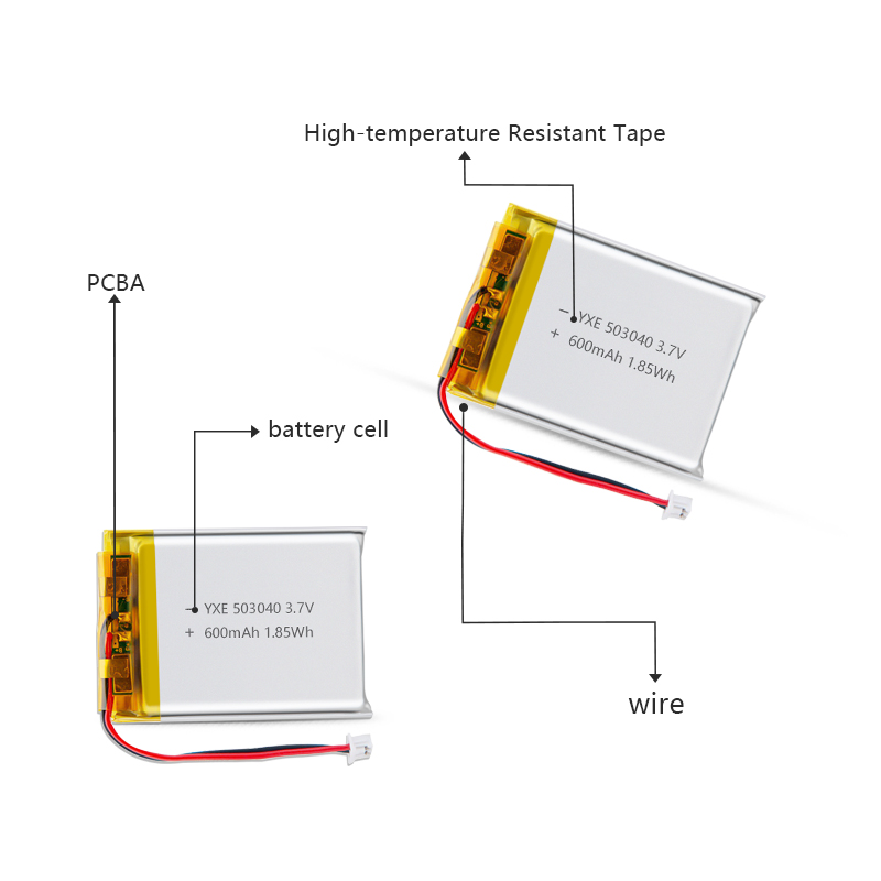 3.7 V Li-ion Battery 503040-600mah